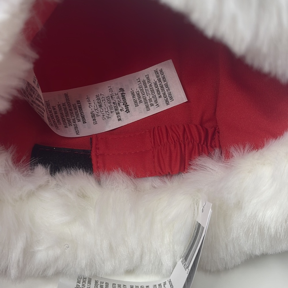 One Size Disney Parks Mickey Mouse Ears Quilted Santa Hat Christmas Holiday NEW! - Picture 11 of 13